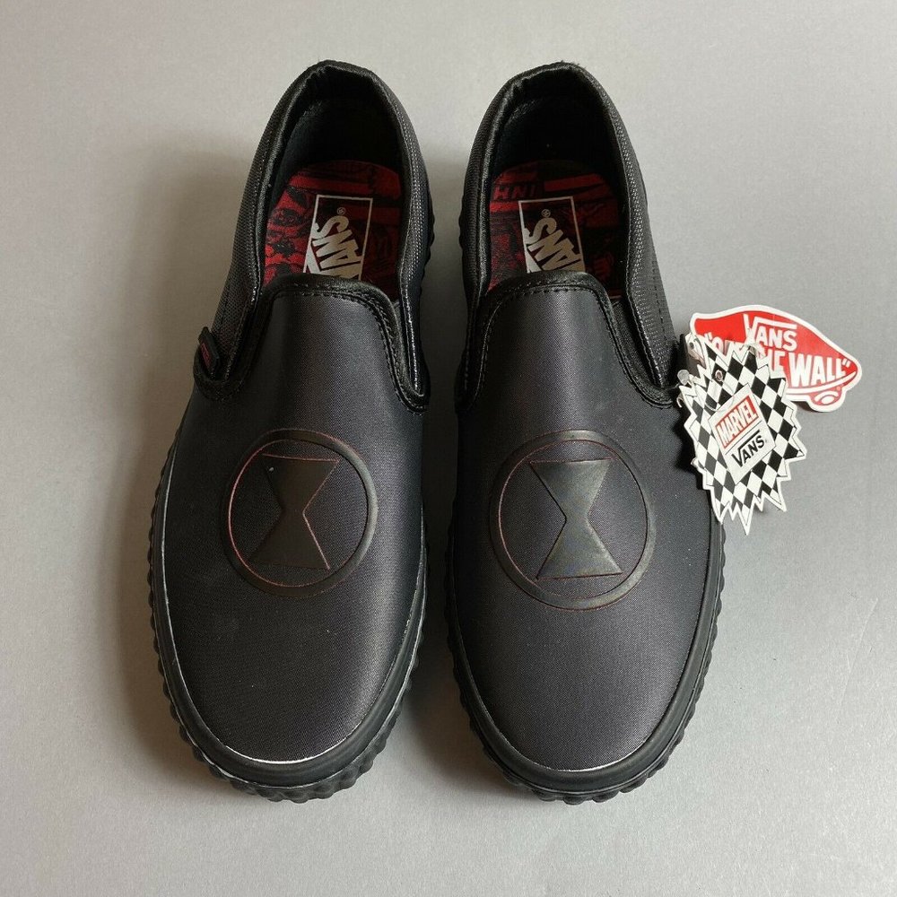 Vans x Marvel Classic Slip-On Black Widow Sneakers